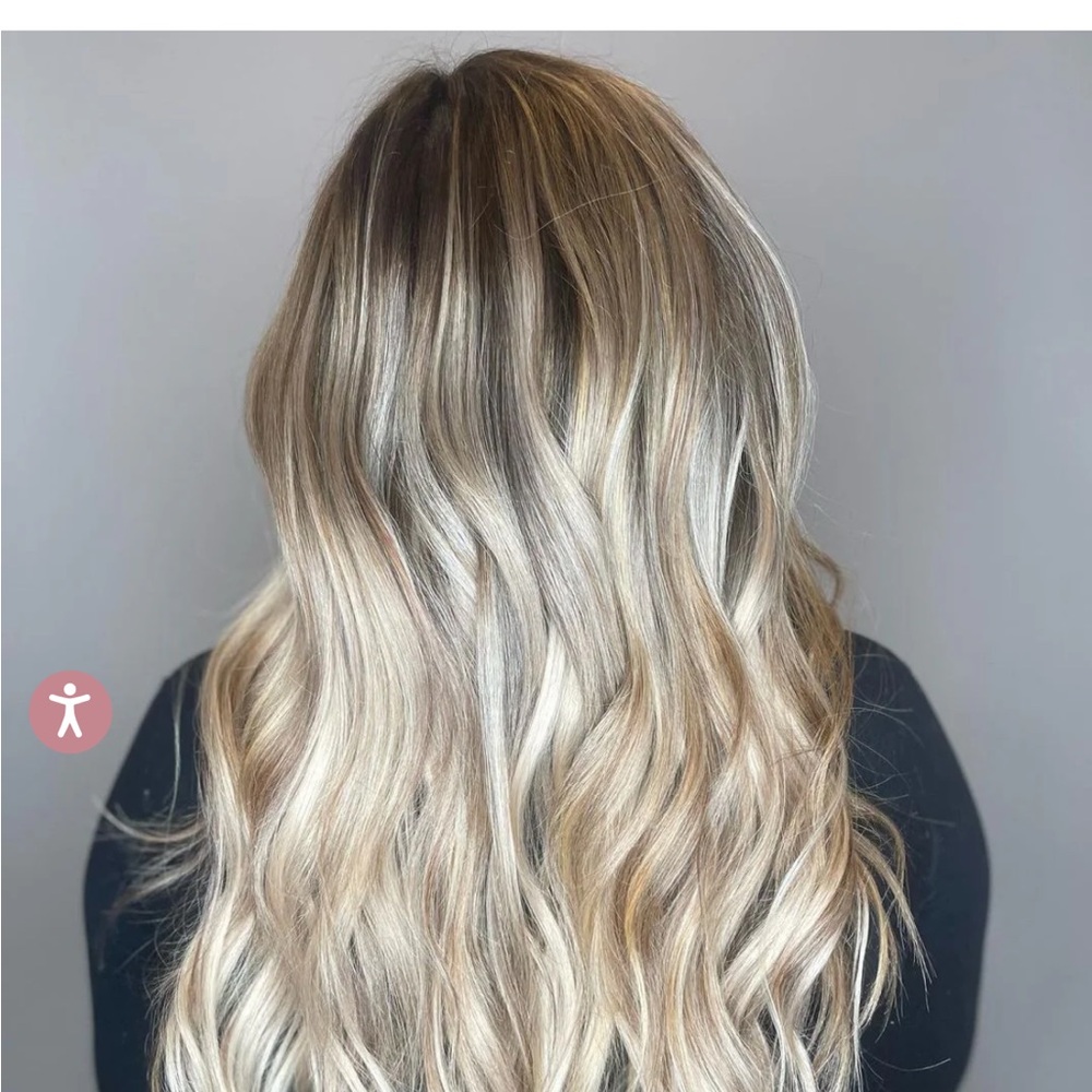Glam Seamless Invisi Clips Blonde cream beige balayage 20 inch extensions